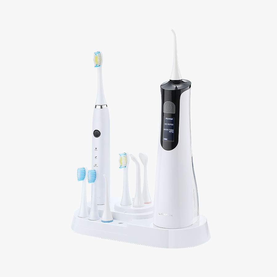 liberex sonic water flosser electric toothbrush set 